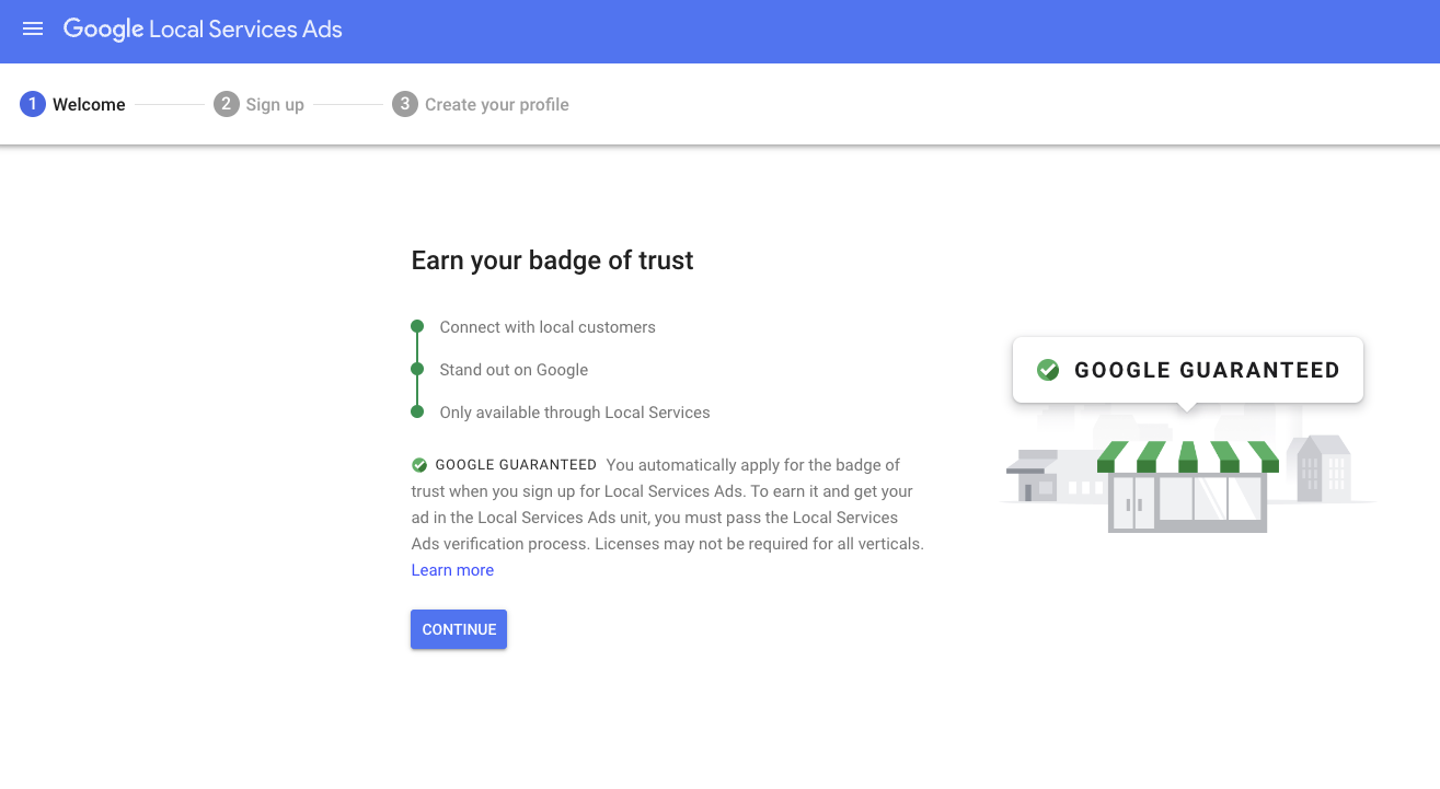 google guaranteed badge of trust